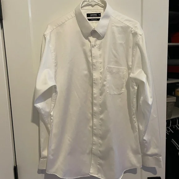 murano liquid cotton dress shirts Murano Liquid Cotton Slim Fit Point Collar Solid Dress Shirt F95DM011 Soft Gold (16.5-33) at Amazon Men's Clothing store